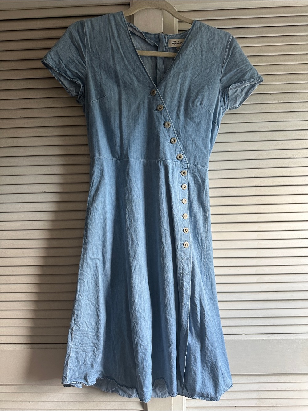 Madewell Chambray Cotton Wrap Dress